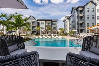 Resort-style swimming pool
